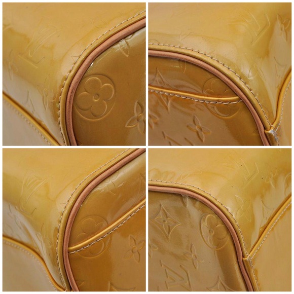 Stunning Vernis Boston Yellow Patent Leather Weekend/Travel Bag - Picture 14 of 16